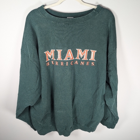 Vintage Streetwear Nike Sports Miami Hurricanes Crewneck size mens XXL - Picture 5 of 6
